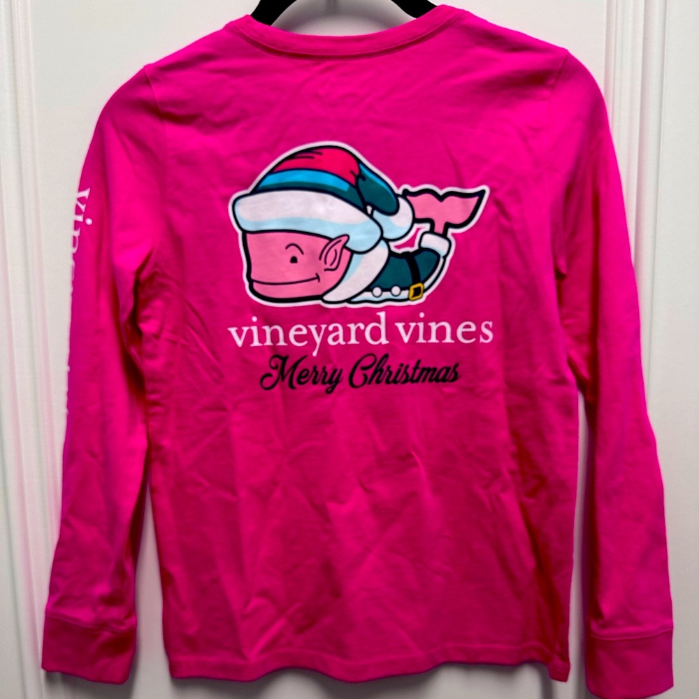NWT Girls Vineyard Vines Elf whale long sleeve t-shirt Size M
